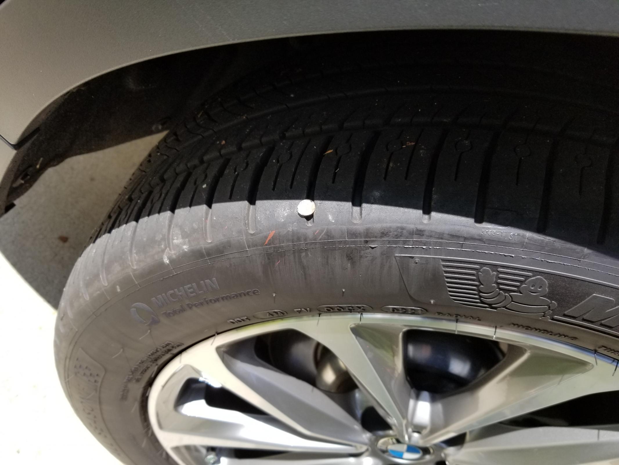 Nail Puncture on Tire Shoulder - XBimmers | BMW X3 Forum
