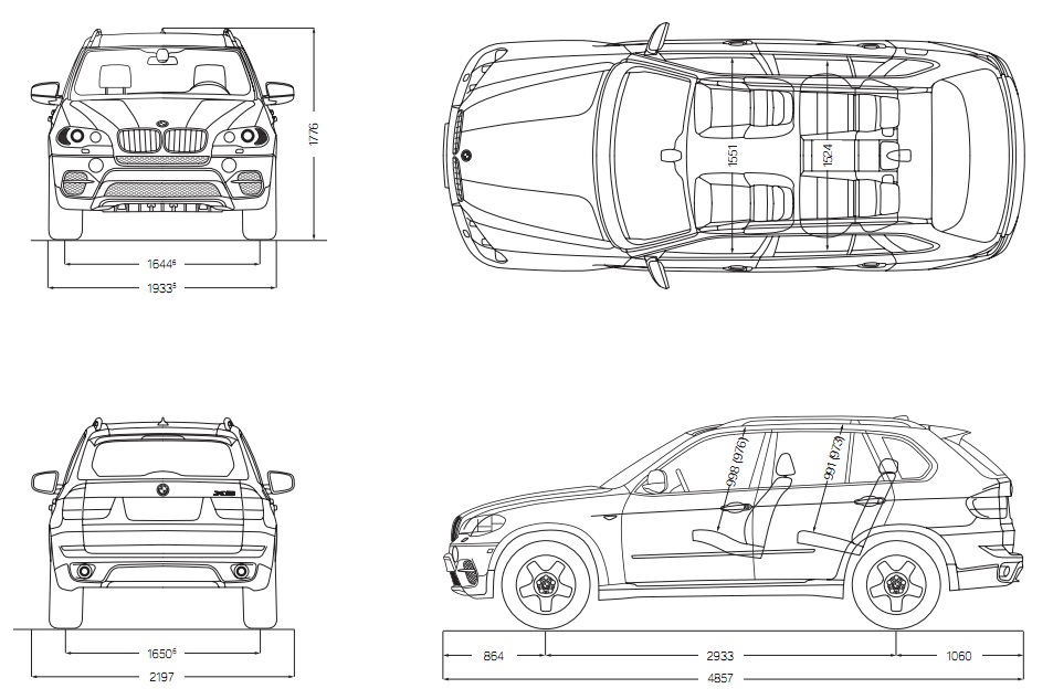 F25 X3 Vs E53 X5 Dimensions The